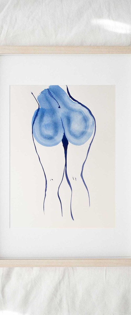 'Blue III', nude study by Eve Devore