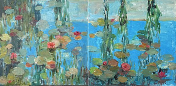 Turquoise Lake (diptych)