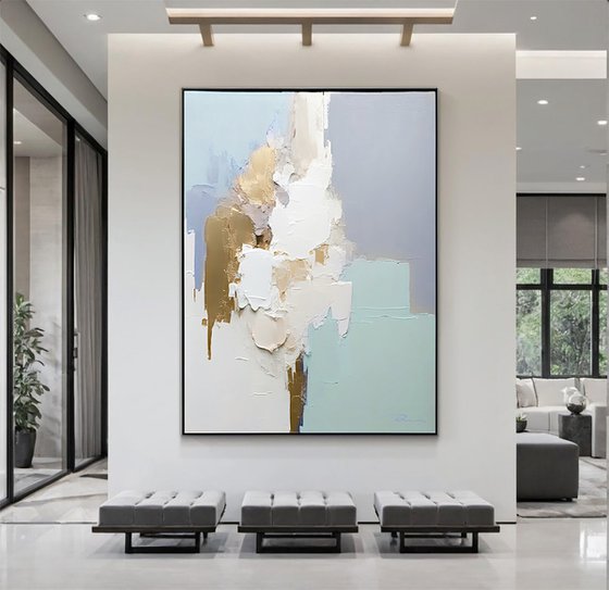 Aqua and Gold Reflections