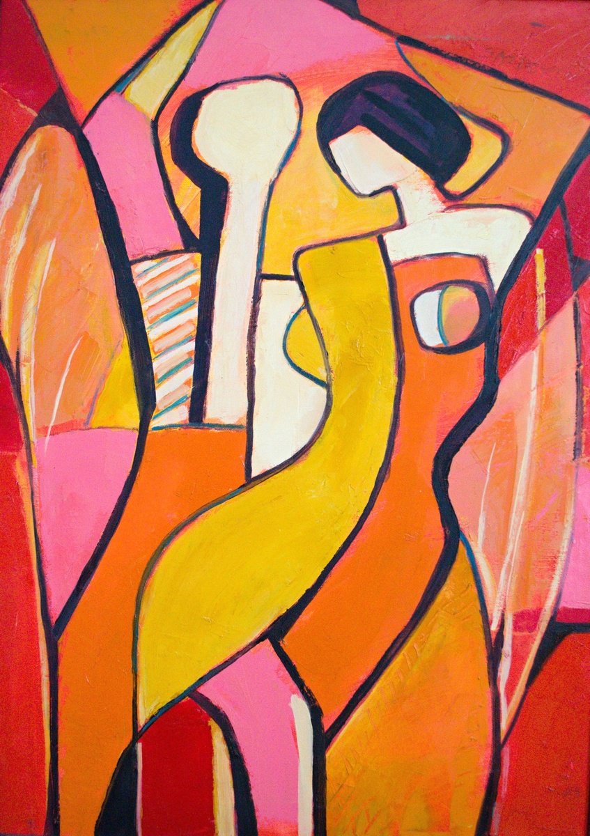 Expressive Oil Painting , Dancers By Rumen Sazdov, 20 X 28, Artwork For Sale On Artfinder