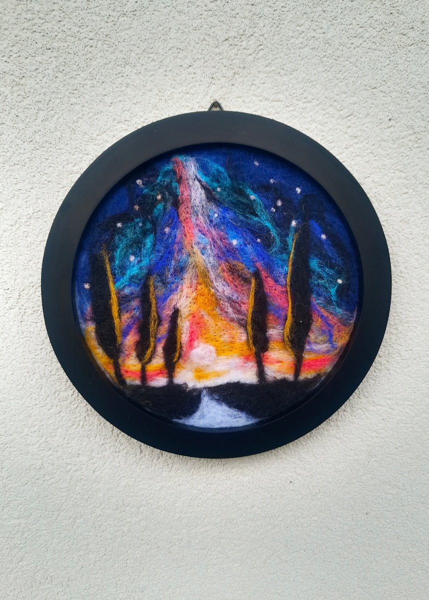 Impressionistic Landscape Painting By Evgenia Smirnova, 9 X 9, Silent Twilight, Original Artwork