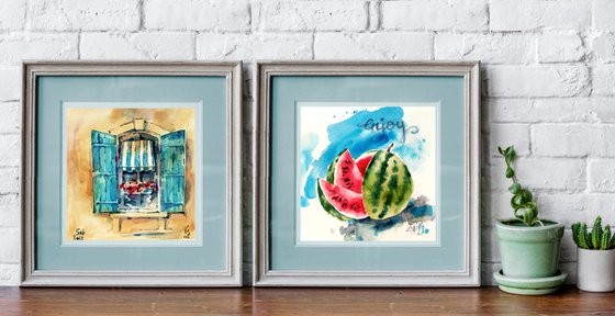 Diptych ‘Summer in Provence’