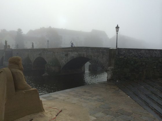 THE OLDEST BRIDGE (13th century) & THE MAN ON BIKE (21st century)