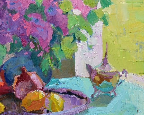 Lilacs bloom