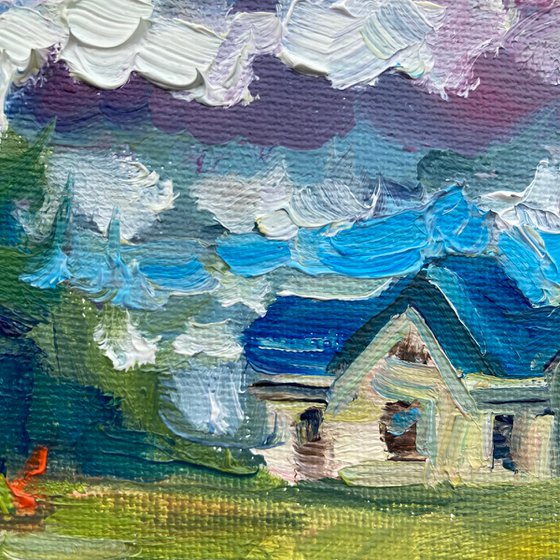Country Road and Old house