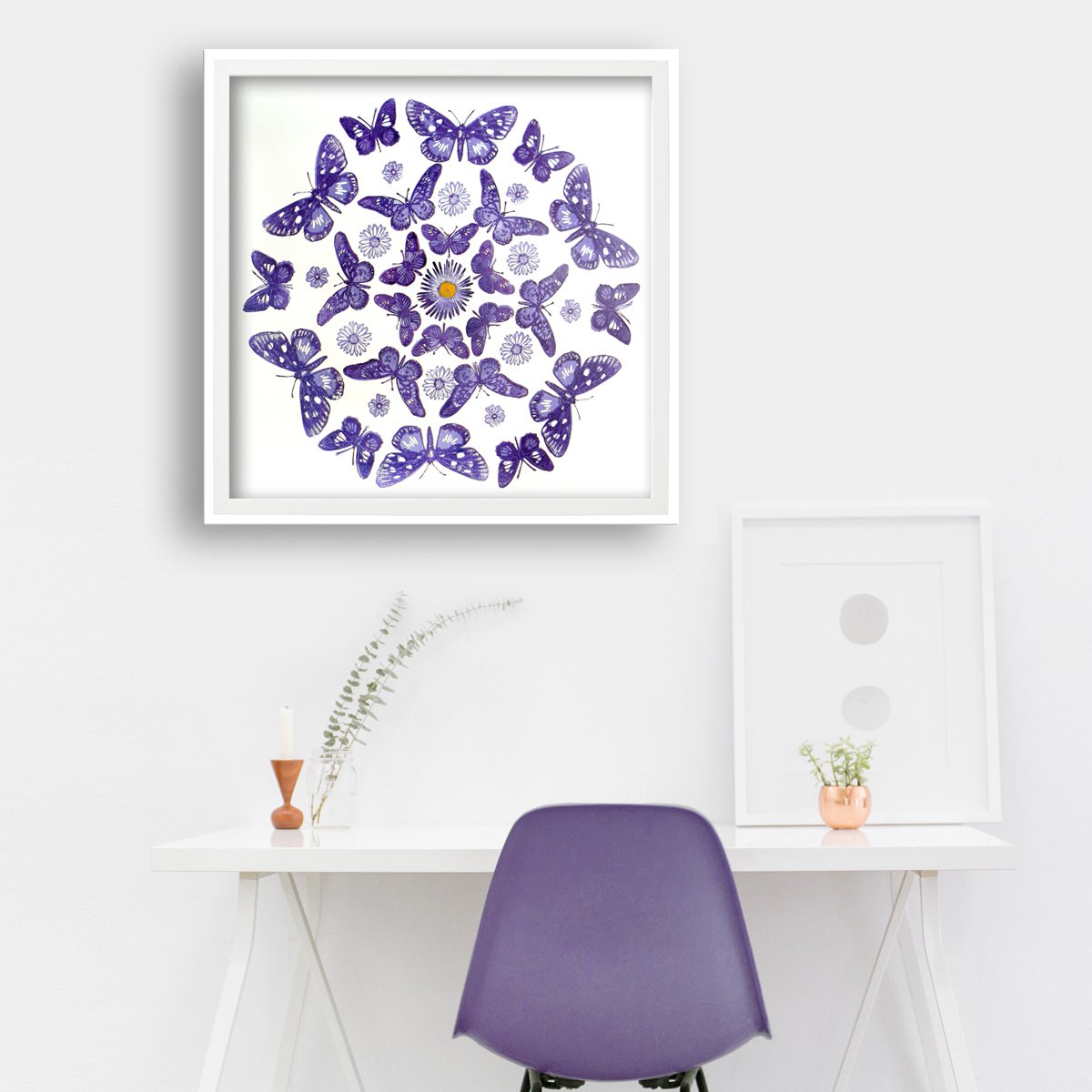 Animal Limited Edition Print By Carolynne Coulson, 22 X 22, The Butterfly Effect #3, Original Artwork