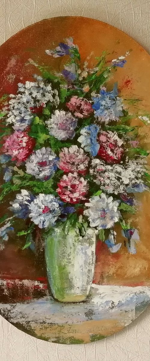 A Bouquet of Flowers by Romas Zmuidzinavicius