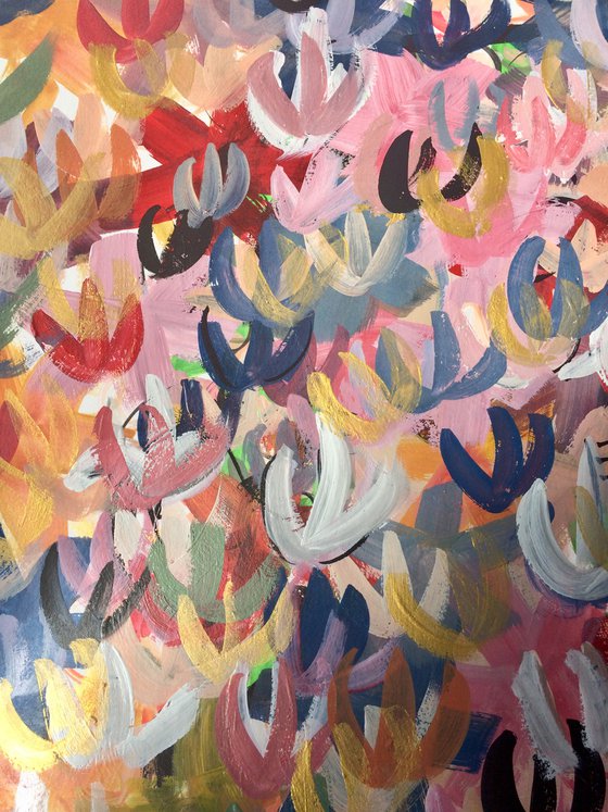 Agaves. Original abstract paintig
