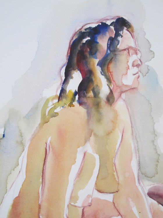 Seated female nude