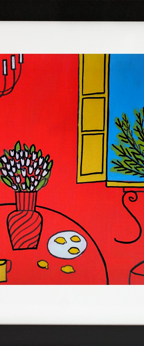 Interior with Yellow Shutters by Jan Rippingham