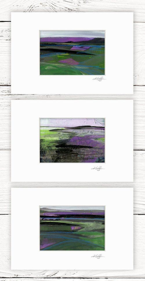 Journey Collection 3 - 3 Landscape Paintings by Kathy Morton Stanion by Kathy Morton Stanion