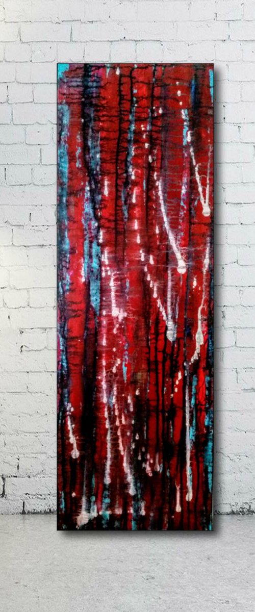 Red Untitled (Urban Series) by Jane Efroni at Urban Village Studio by Jane Efroni