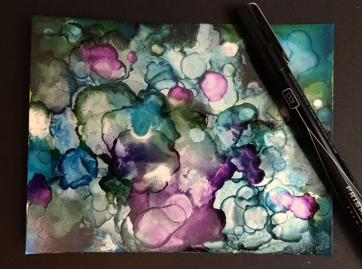 Sparkle // Inky Goodness Series // Ink painting on archival paper by Jessica Sanders