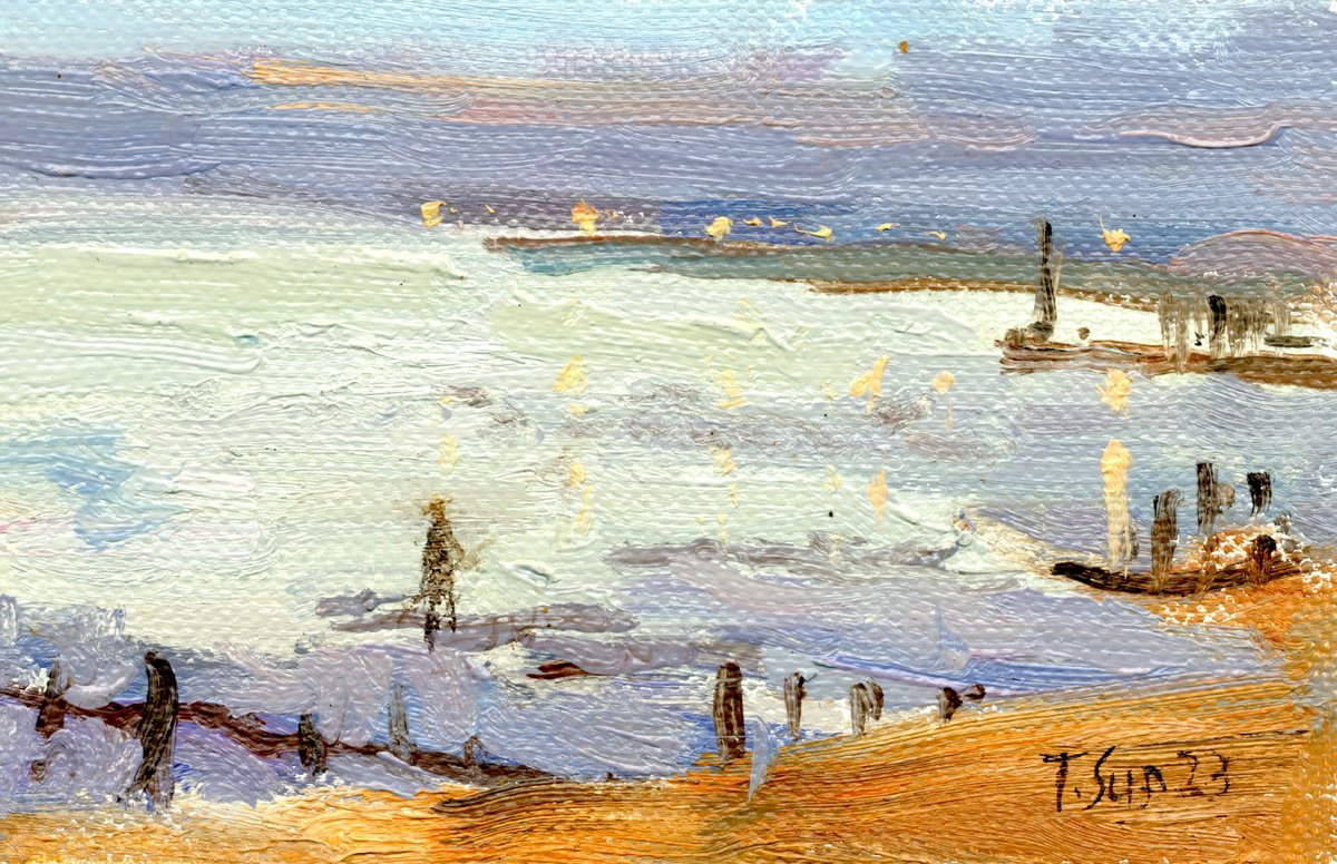 Hove Beach By Tanya Sun, 8 X 6, Artwork For Sale On Artfinder
