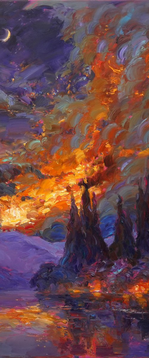 Golden Current of Time by Serhii Cherniakovskyi