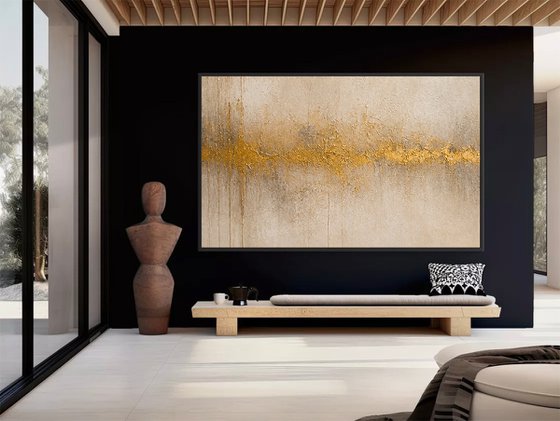 Gold Horizon in Beige Twilight