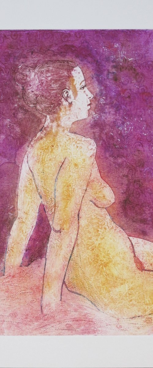 Seated female nude by Rory O’Neill