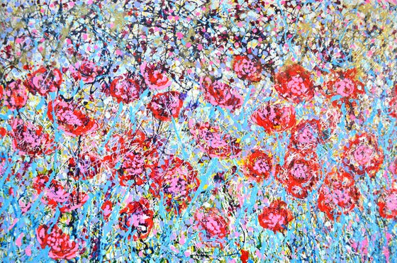 Cherry Red Poppy Meadow