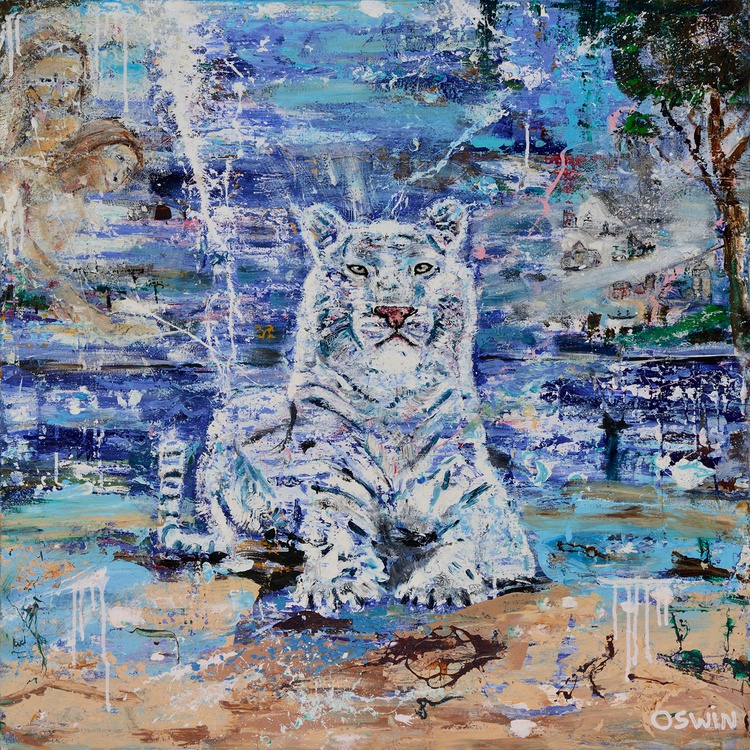 Tiger Painting White Tiger Dream Wildlife Ar Artfinder