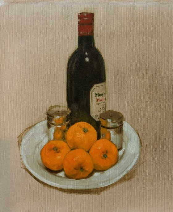 wine and tangerines