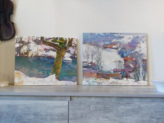 Deep water of the Carpathian rivers.