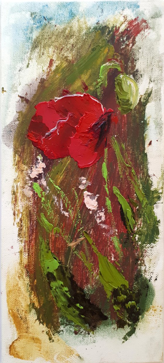 Poppy... /  ORIGINAL OIL PAINTING