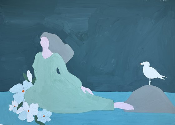 Girl by the Shore