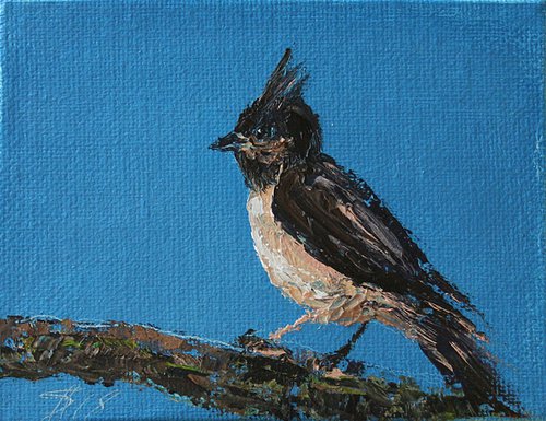 Mini Bird 02 / FROM MY A SERIES OF MINI WORKS BIRDS / ORIGINAL OIl PAINTING by Salana Art Gallery
