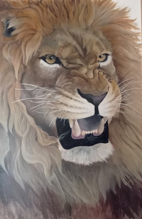 Lion's roar by Leonardo Calonaci
