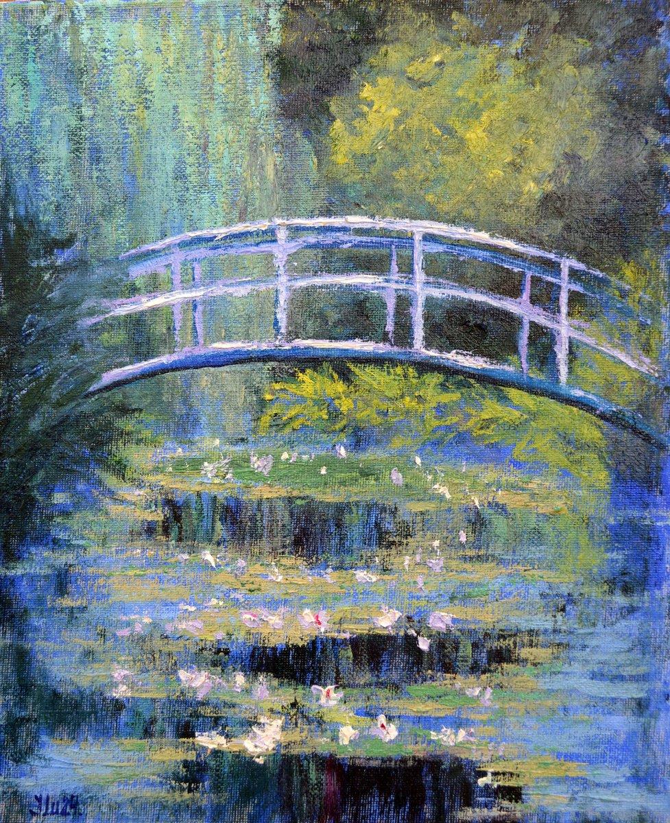 Impressionistic Landscape Oil Painting By Elena Lukina, 10 X 12, Monet