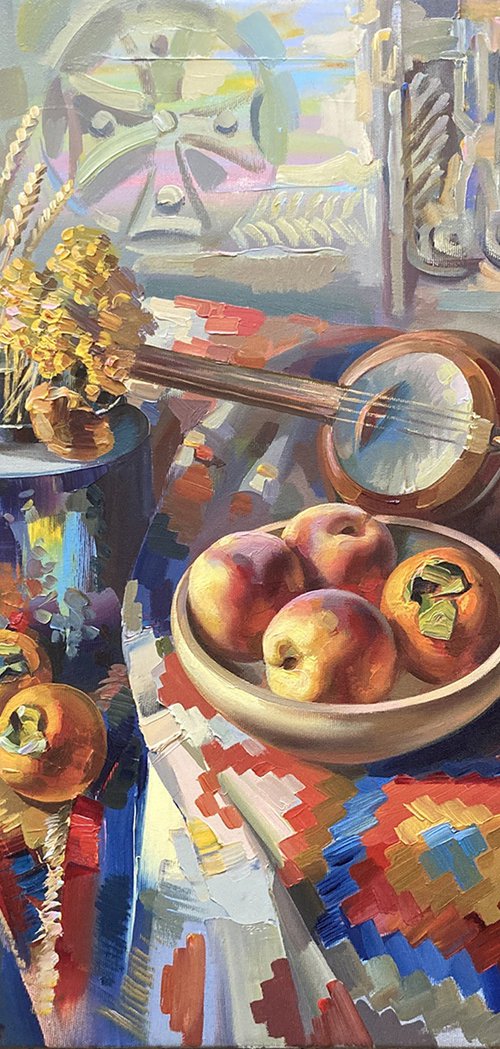 Peaches and persimmons by Meruzhan Khachatryan