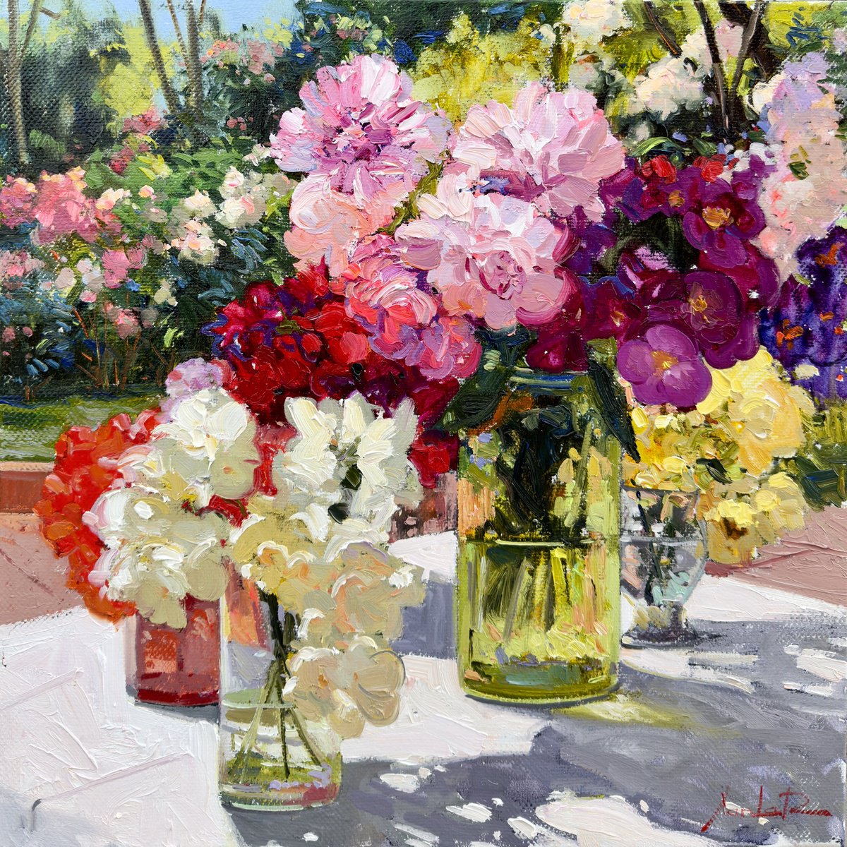 Summer Bouquet By Khanlar Asadullayev, 20 X 20, Artwork For Sale On Artfinder