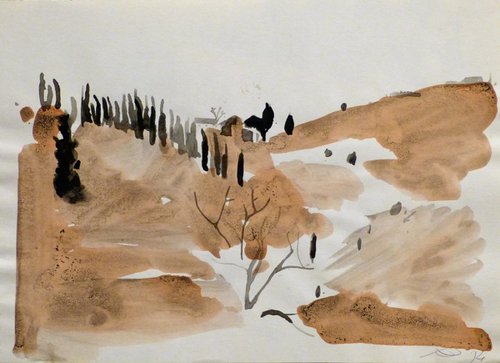 Winter Landscape, 21x29 cm by Frederic Belaubre