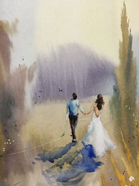 SOLD Watercolor “You and Me”
