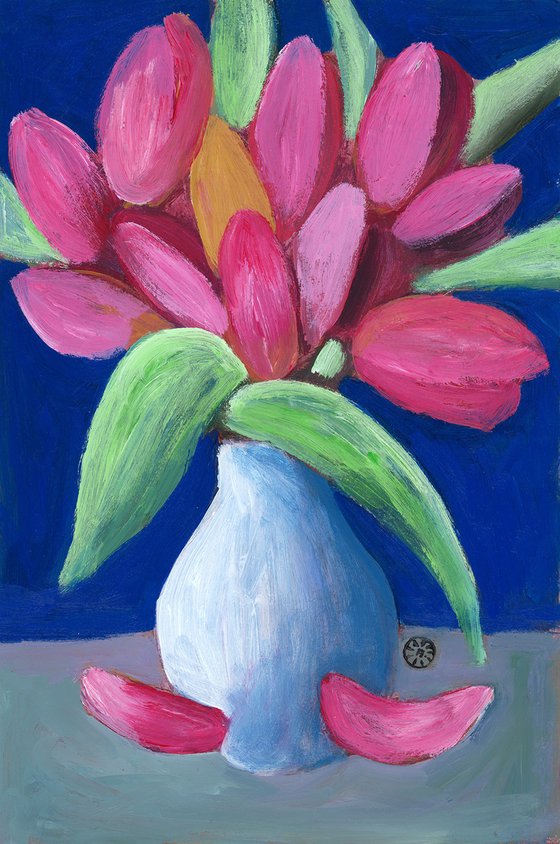 Tulips In A Vase