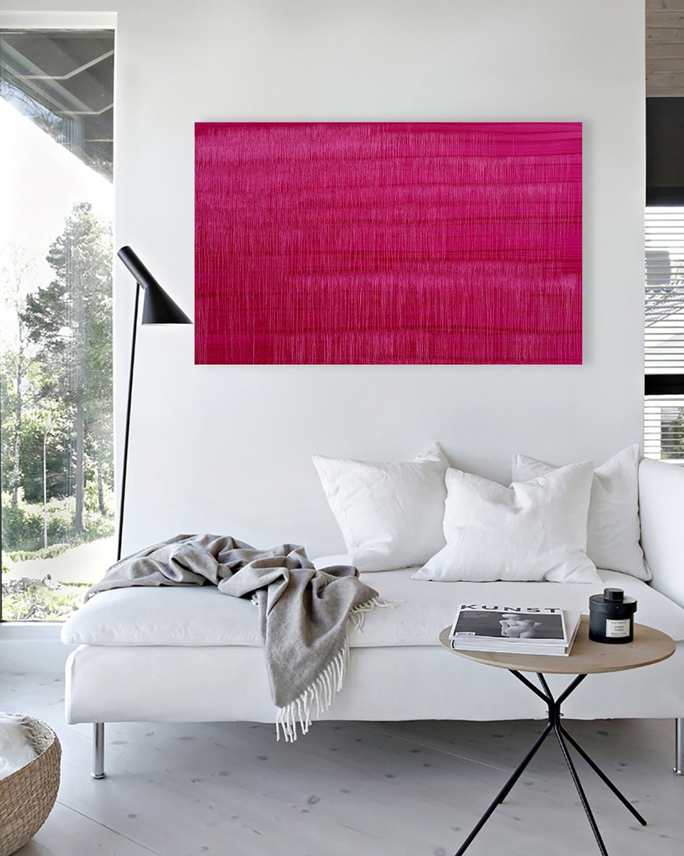 Abstract Oil Painting By Nataliia Sydorova, 47 X 30", Mulberry, Original Artwork