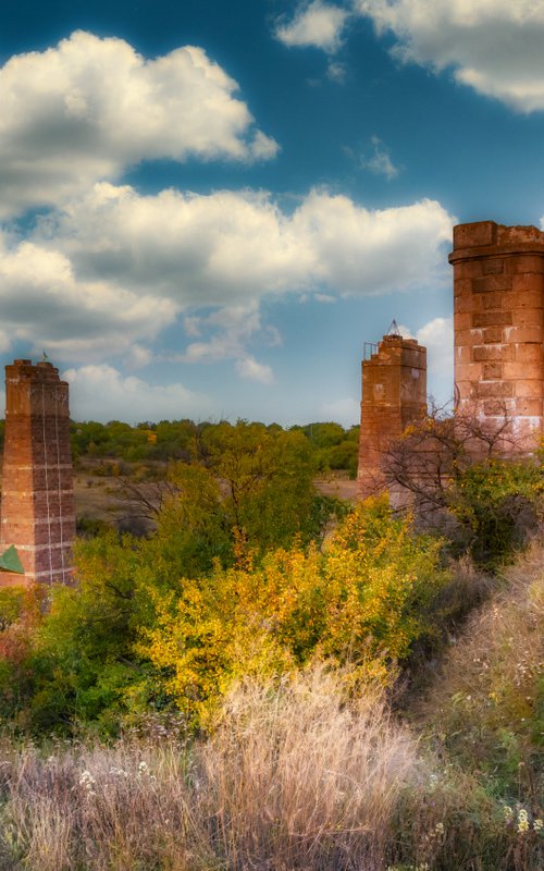 Ruins of a railway bridge by Vlad Durniev