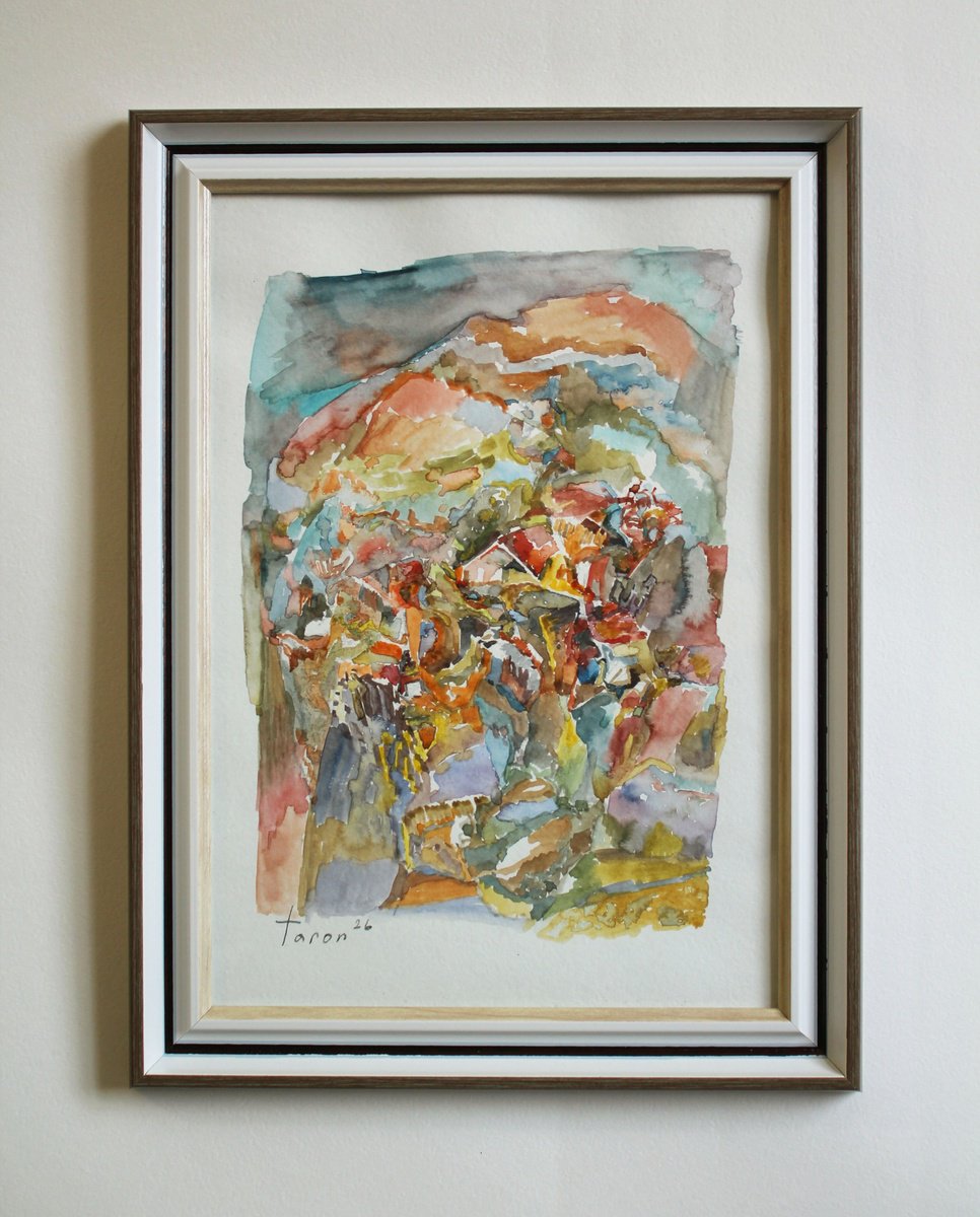 Abstract Watercolour , Abstract Landscape By Taron Khachatryan, 9 X 13, Artwork For Sale On Artfinder