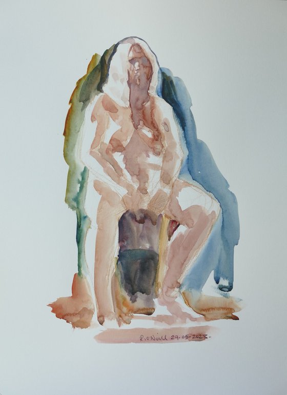 Seated female nude