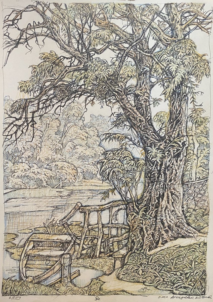 Impressionistic Landscape Painting By Oleg And Alexander Litvinov, 15 X 24", On The River, Original Artwork