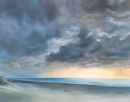 Landscape Sea Wall Decor Gift Clouds Storm Clouds  Nature by Natalia Langenberg