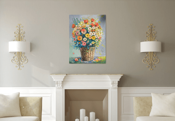 Wildflowers in a Basket