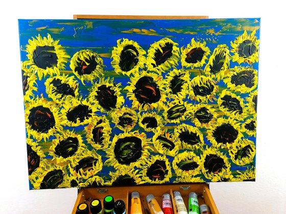 Blooming sunflowers 6