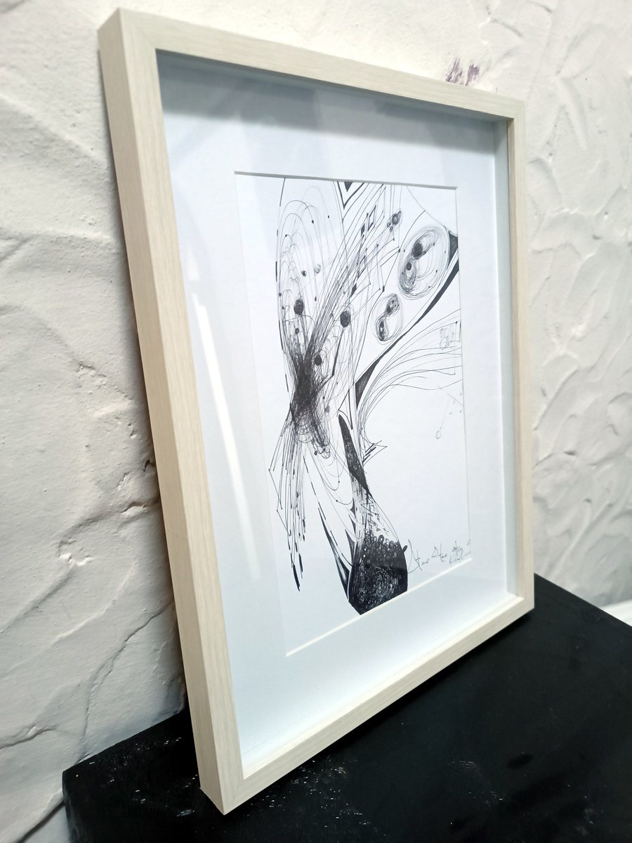 Expressive Ink Drawing , Eternal Still Life By Kloska Ovidiu, 12 X 16, Artwork For Sale On Artfinder