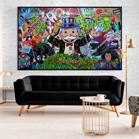 Monopoly Stock Picker 250cm x 150cm Textured Urban Pop Art