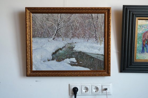 January snow on the Chertanovka River