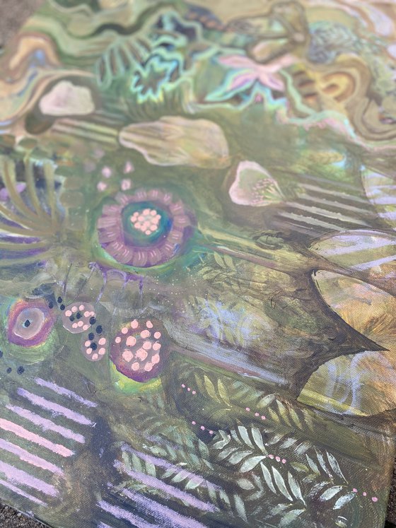 A garden in gentle blush