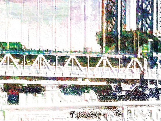 Colores, Manhattan bridge/XL large original artwork