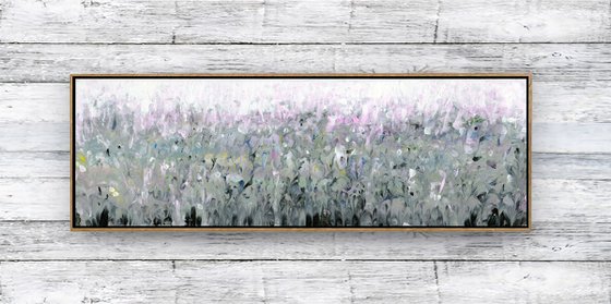 Misty Morning Meadow  -  Abstract Meadow Flower Painting  by Kathy Morton Stanion