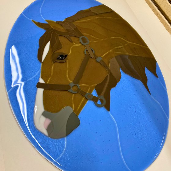 Fused Glass Horse Wall Art